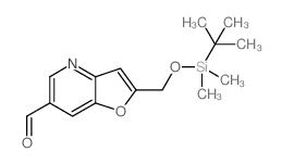 2-(((TERT-BUTYLDIMETHYLSILYL)OXY)METHYL)FURO[3,2-B]PYRIDINE-6-CARBALDEHYDE structure, CAS 1171920-38-9