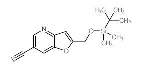 2-(((TERT-BUTYLDIMETHYLSILYL)OXY)METHYL)FURO[3,2-B]PYRIDINE-6-CARBONITRILE structure, CAS 1186310-75-7