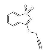 2-((1,1-DIOXIDOBENZO[D]ISOTHIAZOL-3-YL)THIO)ACETONITRILE structure, CAS 80357-08-0