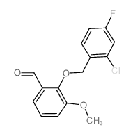2-((2-CHLORO-4-FLUOROBENZYL)OXY)-3-METHOXYBENZALDEHYDE structure, CAS 588692-21-1