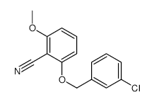 2-((3-CHLOROBENZYL)OXY)-6-METHOXYBENZONITRILE structure, CAS 175204-01-0