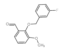 2-((3-FLUOROBENZYL)OXY)-3-METHOXYBENZALDEHYDE structure, CAS 588696-81-5