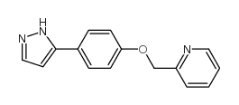 2-((4-(1H-PYRAZOL-5-YL)PHENOXY)METHYL)PYRIDINE structure, CAS 502654-20-8