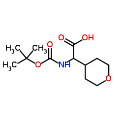 2-((TERT-BUTOXYCARBONYL)AMINO)-2-(TETRAHYDRO-2H-PYRAN-4-YL)ACETIC ACID structure, CAS 182287-49-6