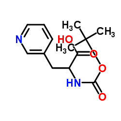 2-((TERT-BUTOXYCARBONYL)AMINO)-3-(PYRIDIN-3-YL)PROPANOIC ACID structure, CAS 105454-25-9