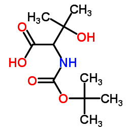 2-((TERT-BUTOXYCARBONYL)AMINO)-3-HYDROXY-3-METHYLBUTANOIC ACID structure, CAS 105504-72-1