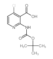 2-((TERT-BUTOXYCARBONYL)AMINO)-4-CHLORONICOTINIC ACID structure, CAS 1021339-32-1