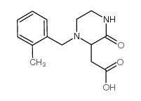 2-(1-(2-METHYLBENZYL)-3-OXOPIPERAZIN-2-YL)ACETIC ACID structure, CAS 1022918-77-9