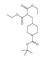 2-(1-BOC-PIPERIDIN-4-YLMETHYL)MALONIC ACID DIETHYL ESTER structure, CAS 166815-97-0