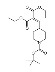 2-(1-BOC-PIPERIDIN-4-YLMETHYLENE)MALONIC ACID DIETHYL ESTER structure, CAS 894793-28-3