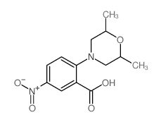 2-(2,6-DIMETHYLMORPHOLINO)-5-NITROBENZOIC ACID structure, CAS 175136-71-7