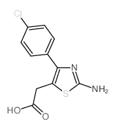 2-(2-AMINO-4-(4-CHLOROPHENYL)THIAZOL-5-YL)ACETIC ACID structure, CAS 49779-99-9