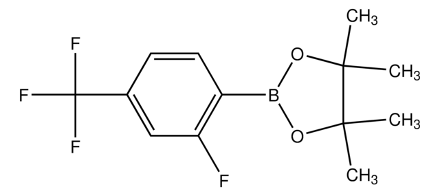 2-(2-FLUORO-4-(TRIFLUOROMETHYL)PHENYL)-4,4,5,5-TETRAMETHYL-1,3,2-DIOXABOROLANE structure, CAS 1073353-68-0