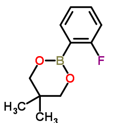 2-(2-FLUOROPHENYL)-5,5-DIMETHYL-1,3,2-DIOXABORINANE structure, CAS 346656-39-1