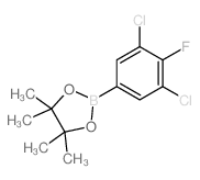 2-(3,5-DICHLORO-4-FLUOROPHENYL)-4,4,5,5-TETRAMETHYL-1,3,2-DIOXABOROLANE structure, CAS 1092485-88-5