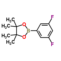2-(3,5-DIFLUOROPHENYL)-4,4,5,5-TETRAMETHYL-1,3,2-DIOXABOROLANE structure, CAS 863868-36-4
