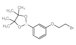 2-(3-(2-BROMOETHOXY)PHENYL)-4,4,5,5-TETRAMETHYL-1,3,2-DIOXABOROLANE structure, CAS 1073353-91-9