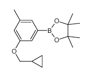 2-(3-(CYCLOPROPYLMETHOXY)-5-METHYLPHENYL)-4,4,5,5-TETRAMETHYL-1,3,2-DIOXABOROLANE structure, CAS 1218789-80-0