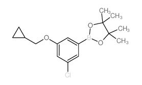 2-(3-CHLORO-5-(CYCLOPROPYLMETHOXY)PHENYL)-4,4,5,5-TETRAMETHYL-1,3,2-DIOXABOROLANE structure, CAS 1218789-44-6