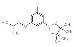 2-(3-CHLORO-5-ISOBUTOXYPHENYL)-4,4,5,5-TETRAMETHYL-1,3,2-DIOXABOROLANE structure, CAS 1218789-43-5