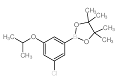 2-(3-CHLORO-5-ISOPROPOXYPHENYL)-4,4,5,5-TETRAMETHYL-1,3,2-DIOXABOROLANE structure, CAS 1218789-42-4