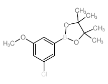 2-(3-CHLORO-5-METHOXYPHENYL)-4,4,5,5-TETRAMETHYL-1,3,2-DIOXABOROLANE structure, CAS 929626-16-4