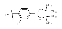 2-(3-FLUORO-4-(TRIFLUOROMETHYL)PHENYL)-4,4,5,5-TETRAMETHYL-1,3,2-DIOXABOROLANE structure, CAS 445303-67-3