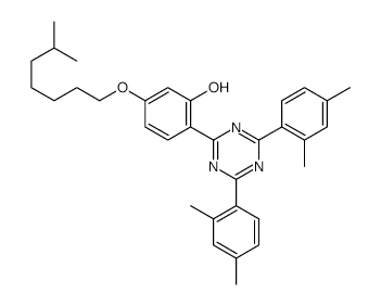 2-(4,6-BIS(2,4-DIMETHYLPHENYL)-1,3,5-TRIAZIN-2-YL)-5-((6-METHYLHEPTYL)OXY)PHENOL structure, CAS 137759-38-7