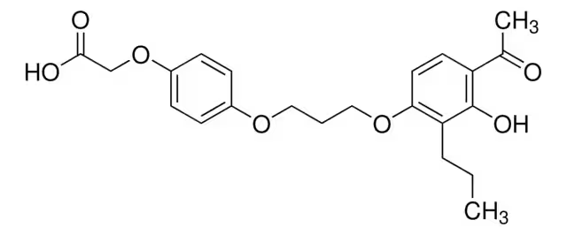 2-(4-(3-(4-ACETYL-3-HYDROXY-2-PROPYLPHENOXY)PROPOXY)PHENOXY)ACETIC ACID structure, CAS 79558-09-1