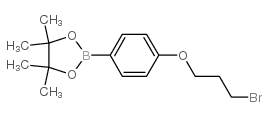 2-(4-(3-BROMOPROPOXY)PHENYL)-4,4,5,5-TETRAMETHYL-1,3,2-DIOXABOROLANE structure, CAS 957061-13-1