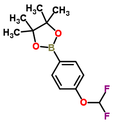 2-(4-(DIFLUOROMETHOXY)PHENYL)-4,4,5,5-TETRAMETHYL-1,3,2-DIOXABOROLANE structure, CAS 887757-48-4