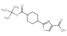 2-(4-(TERT-BUTOXYCARBONYL)PIPERAZIN-1-YL)THIAZOLE-4-CARBOXYLIC ACID structure, CAS 668484-45-5