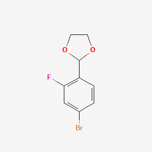 2-(4-BROMO-2-FLUOROPHENYL)-1,3-DIOXOLANE structure, CAS 248270-23-7