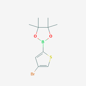 2-(4-BROMOTHIOPHEN-2-YL)-4,4,5,5-TETRAMETHYL-1,3,2-DIOXABOROLANE structure, CAS 942070-06-6