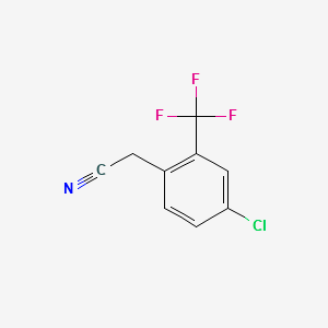 2-(4-CHLORO-2-(TRIFLUOROMETHYL)PHENYL)ACETONITRILE structure, CAS 85386-80-7