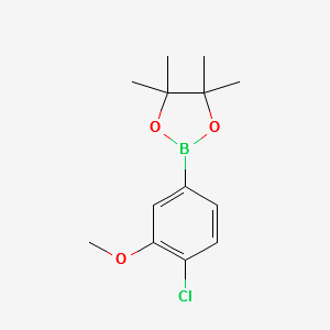 2-(4-CHLORO-3-METHOXYPHENYL)-4,4,5,5-TETRAMETHYL-1,3,2-DIOXABOROLANE structure, CAS 627525-96-6