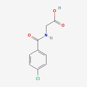 2-(4-CHLOROBENZAMIDO)ACETIC ACID structure, CAS 13450-77-6