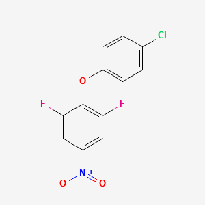 2-(4-CHLOROPHENOXY)-1,3-DIFLUORO-5-NITROBENZENE structure, CAS 549547-32-2