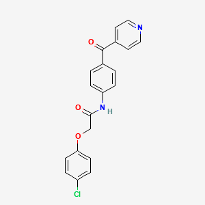 2-(4-CHLOROPHENOXY)-N-(4-ISONICOTINOYLPHENYL)ACETAMIDE structure, CAS 893781-22-1