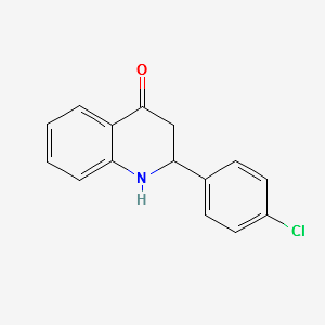 2-(4-CHLOROPHENYL)-1,2,3,4-TETRAHYDRO-4-QUINOLONE structure, CAS 147463-98-7