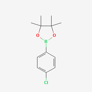 2-(4-CHLOROPHENYL)-4,4,5,5-TETRAMETHYL-1,3,2-DIOXABOROLANE structure, CAS 195062-61-4