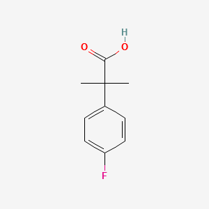 2-(4-FLUOROPHENYL)-2-METHYLPROPANOIC ACID structure, CAS 93748-19-7