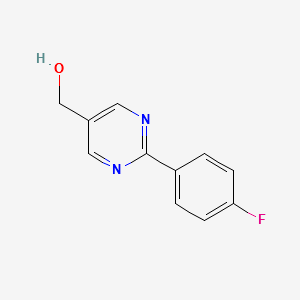 2-(4-FLUOROPHENYL)-PYRIMIDIN-5-YL]-METHANOL structure, CAS 960198-65-6
