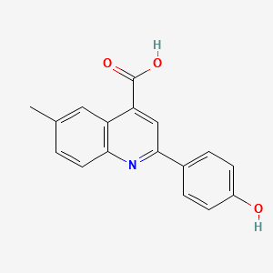 2-(4-HYDROXYPHENYL)-6-METHYLQUINOLINE-4-CARBOXYLIC ACID structure, CAS 116734-15-7