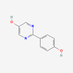 2-(4-HYDROXYPHENYL)PYRIMIDIN-5-OL structure, CAS 142172-97-2