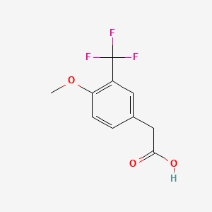 2-(4-METHOXY-3-(TRIFLUOROMETHYL)PHENYL)ACETIC ACID structure, CAS 1000566-45-9