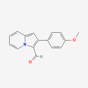 2-(4-METHOXYPHENYL)INDOLIZINE-3-CARBALDEHYDE structure, CAS 101624-26-4