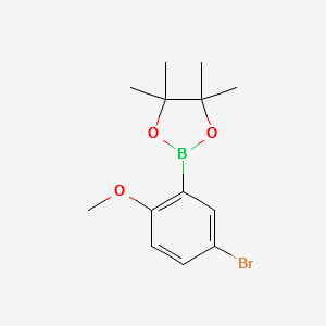 2-(5-BROMO-2-METHOXYPHENYL)-4,4,5,5-TETRAMETHYL-1,3,2-DIOXABOROLANE structure, CAS 868629-78-1