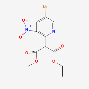2-(5-BROMO-3-NITROPYRIDIN-2-YL)MALONIC ACID DIETHYL ESTER structure, CAS 911434-04-3