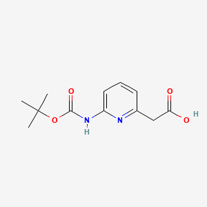 2-(6-((TERT-BUTOXYCARBONYL)AMINO)PYRIDIN-2-YL)ACETIC ACID structure, CAS 408367-22-6
